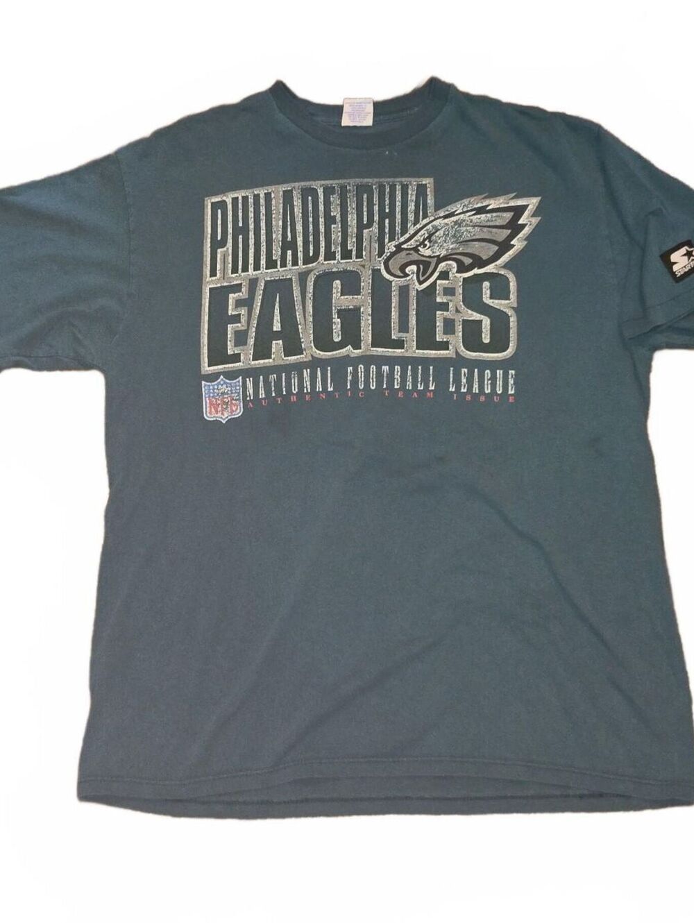 Vintage Philadelphia Eagles Starter T-Shirt Men's Large Green Single Stitch USA
